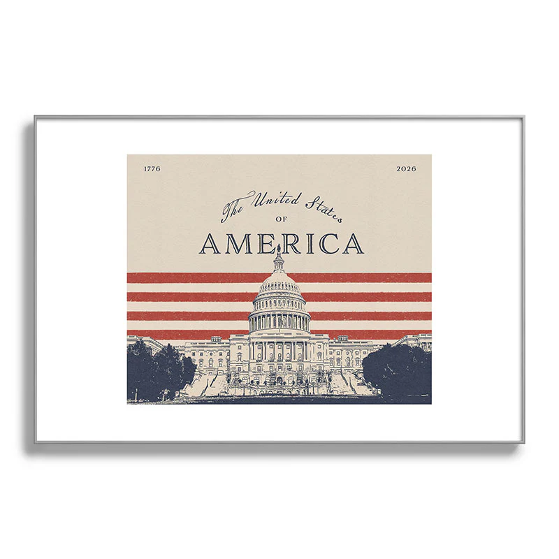 DENY Designs Capitol Building Metal Framed Art Print - Image 41