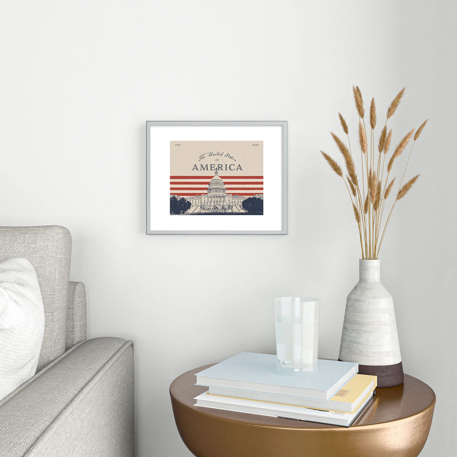 DENY Designs Capitol Building Metal Framed Art Print - Image 6