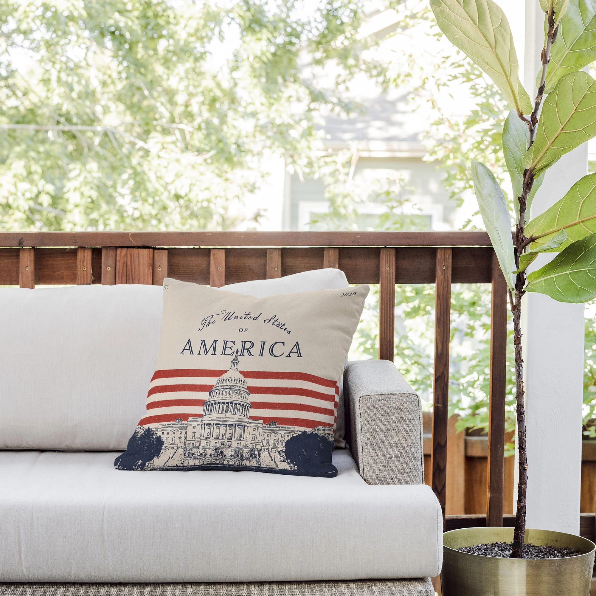 DENY Designs Capitol Building Outdoor Throw Pillow - Image 11