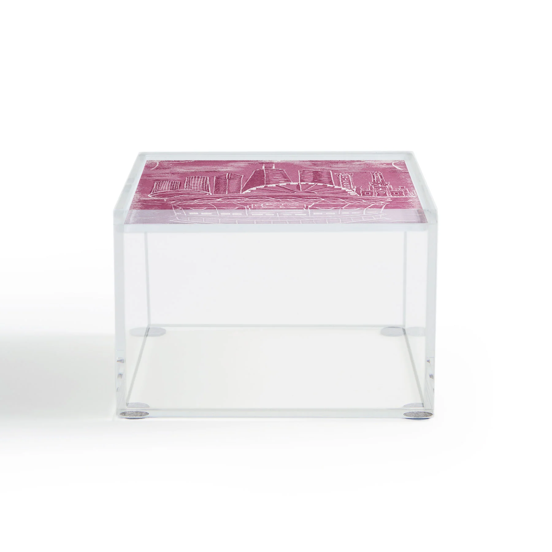 DENY Designs Chicago Landmarks in Blush Acrylic Box - Image 3