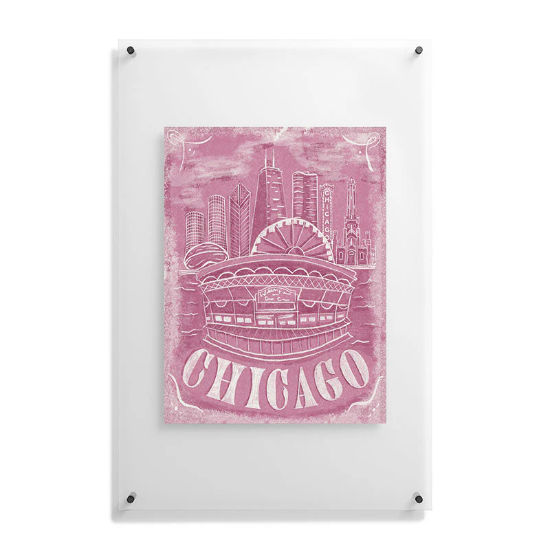 DENY Designs Chicago Landmarks in Blush Floating Acrylic Print - Image 35