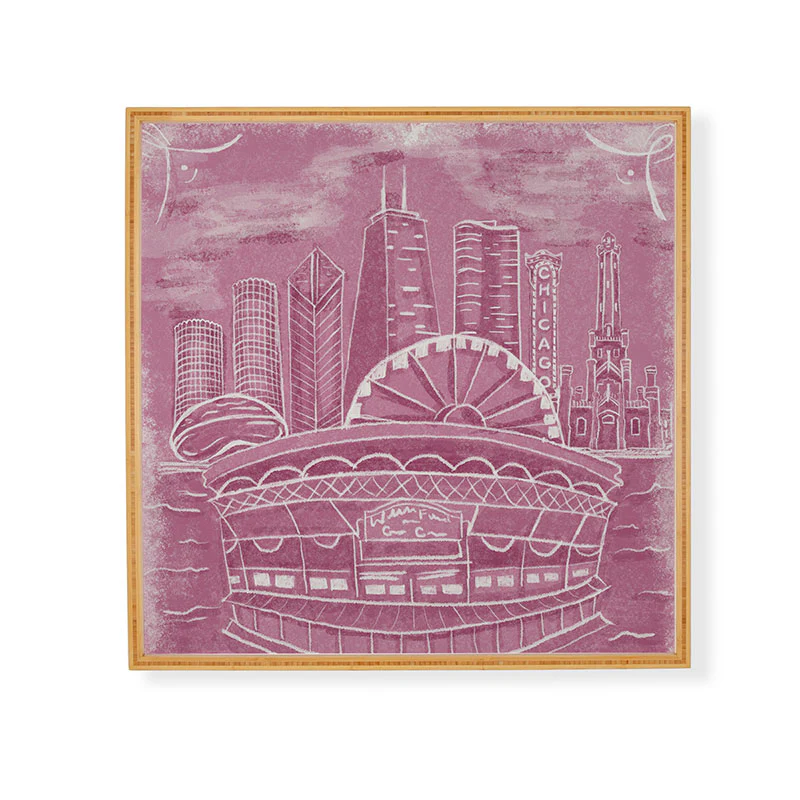 DENY Designs Chicago Landmarks in Blush Framed Wall Art - Image 5