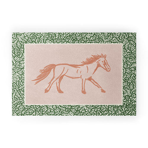 DENY Designs country horse 2 Welcome Mat