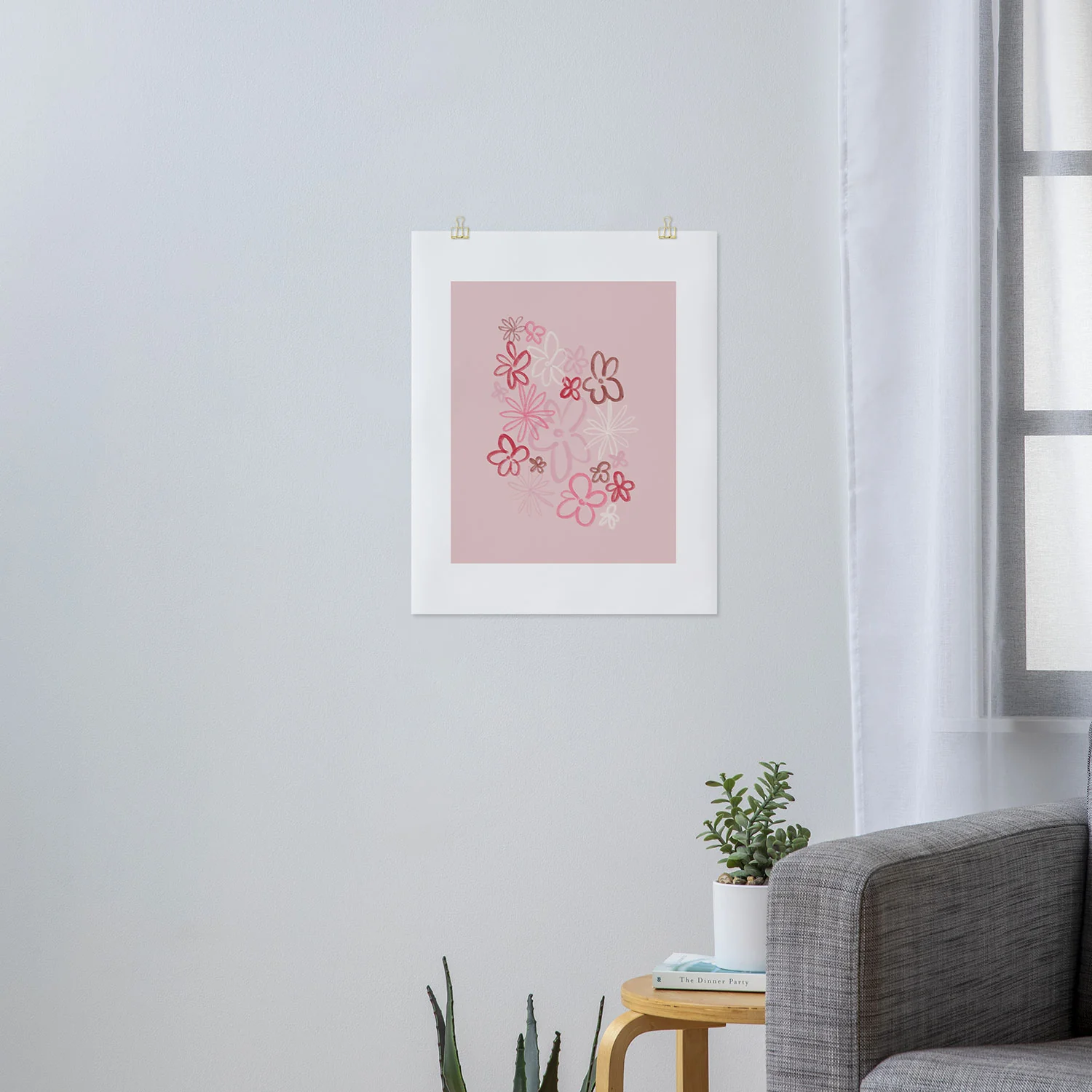 DENY Designs daisy pinks Art Print - Image 9