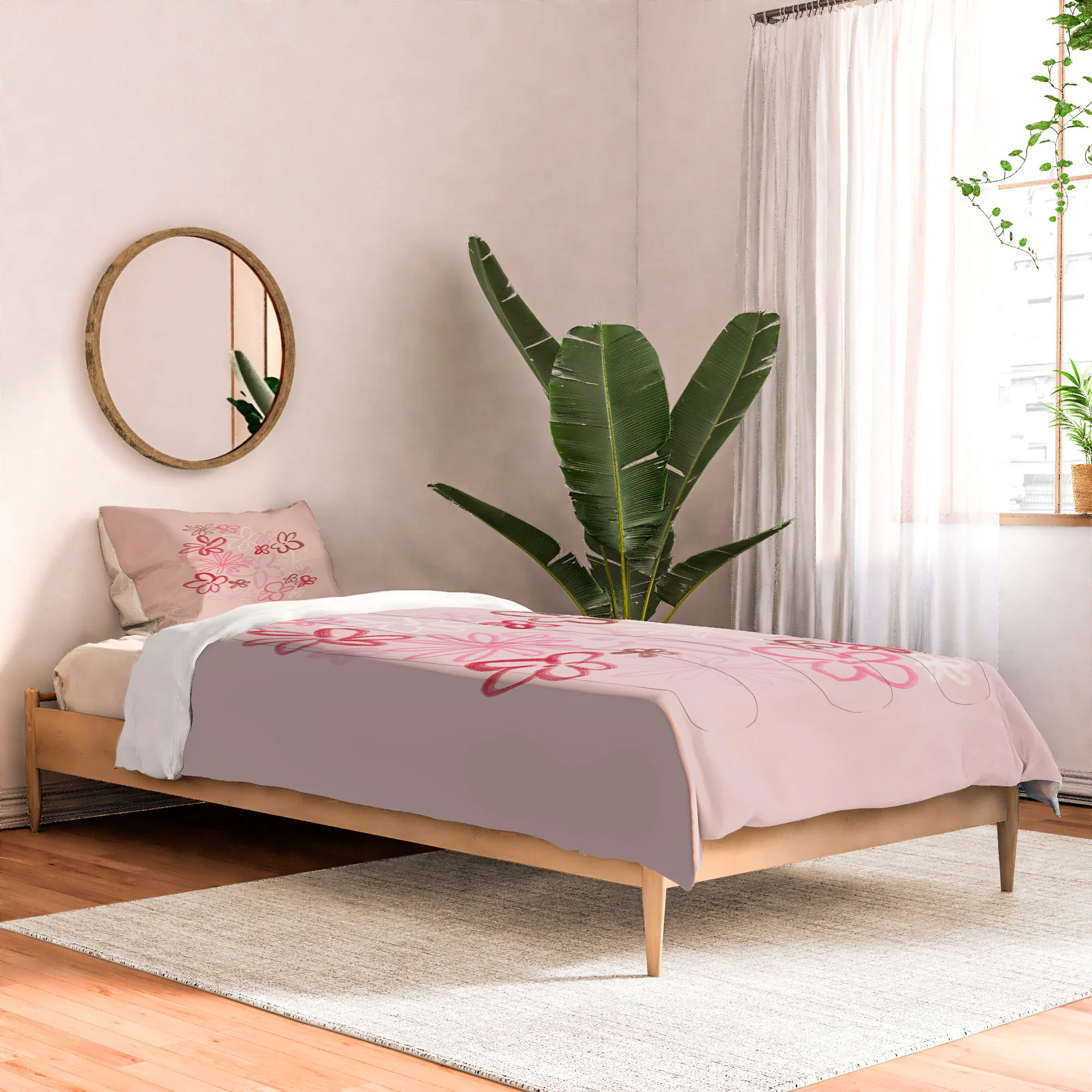 DENY Designs daisy pinks Comforter - Image 8