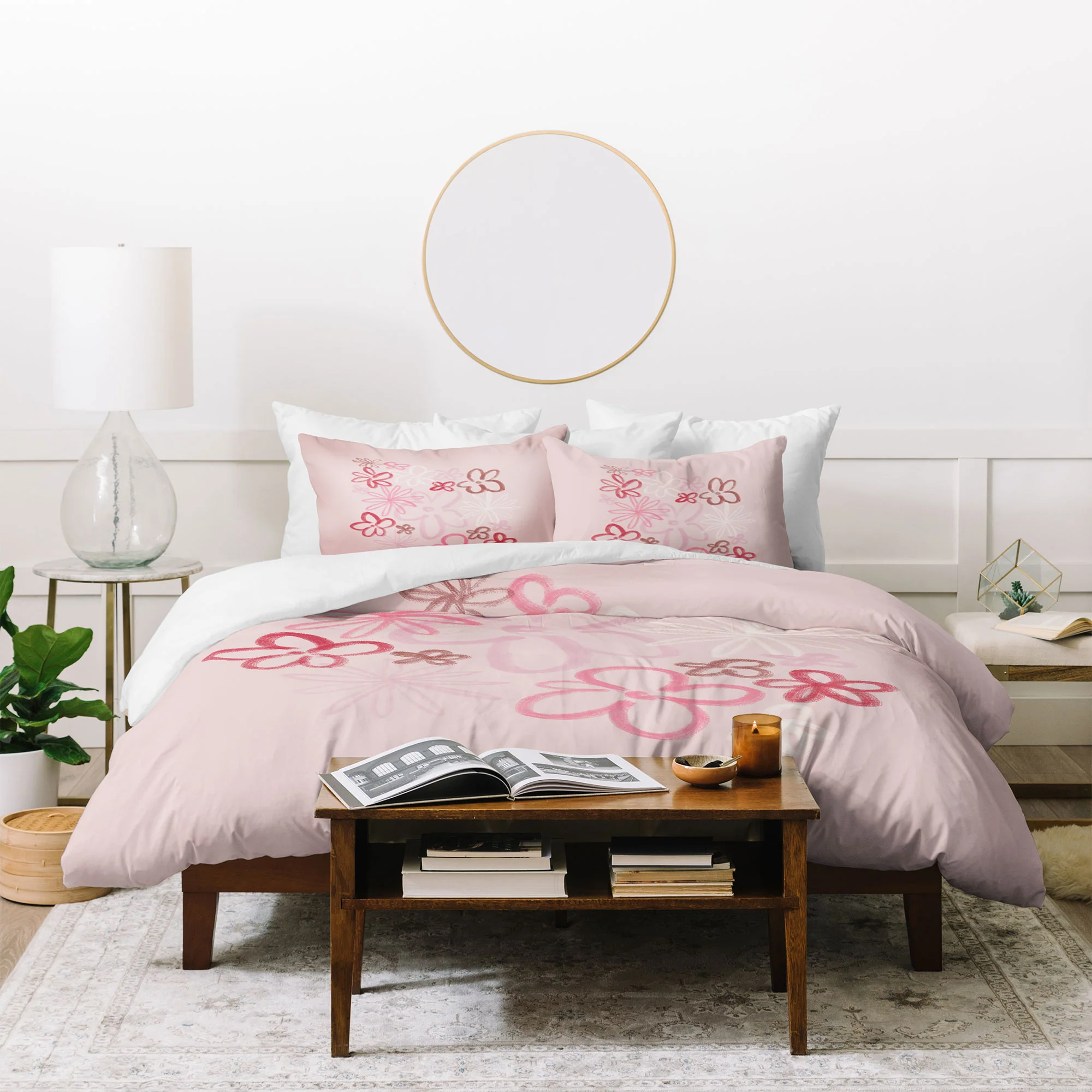 DENY Designs daisy pinks Duvet Cover - Image 44