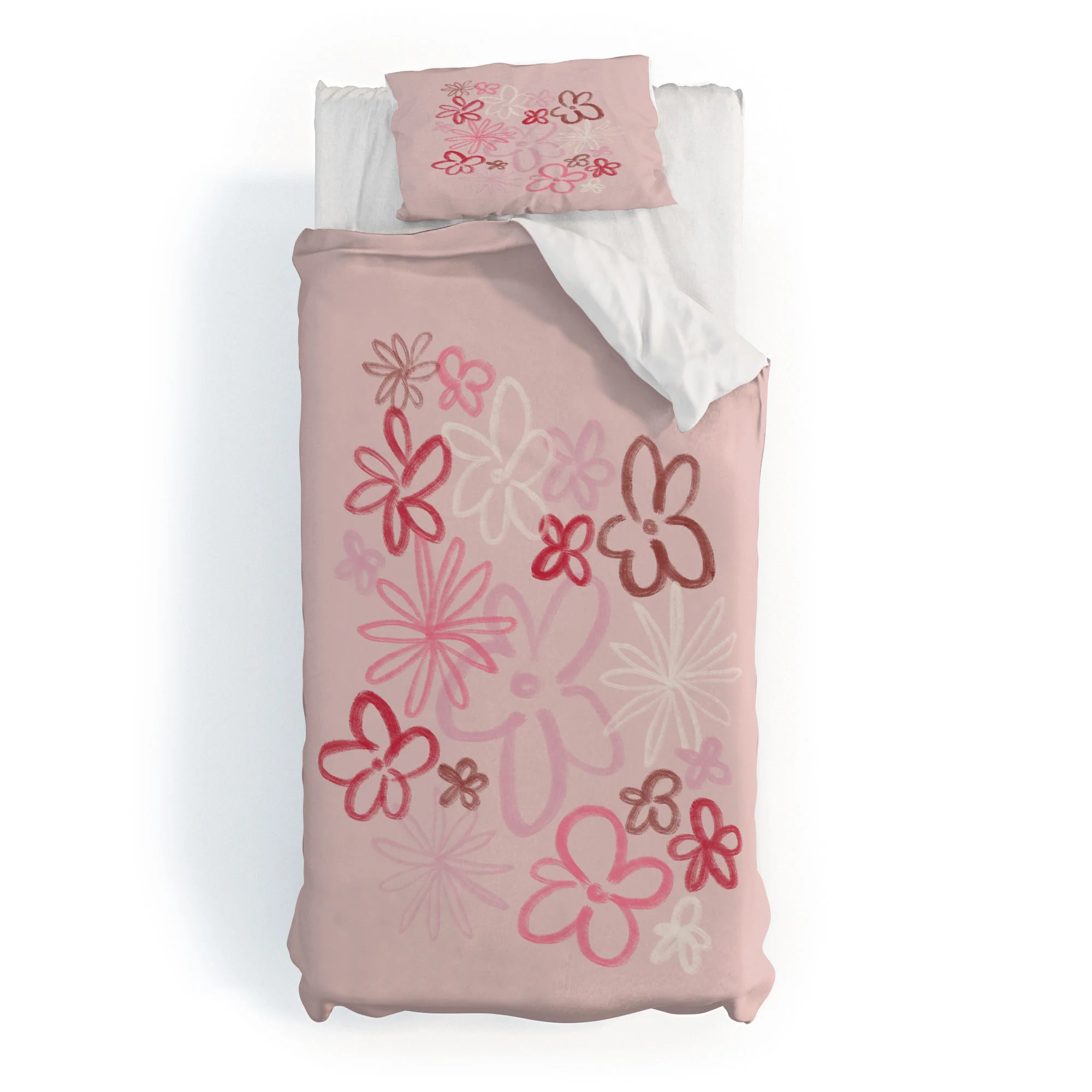 DENY Designs daisy pinks Duvet Cover - Image 49