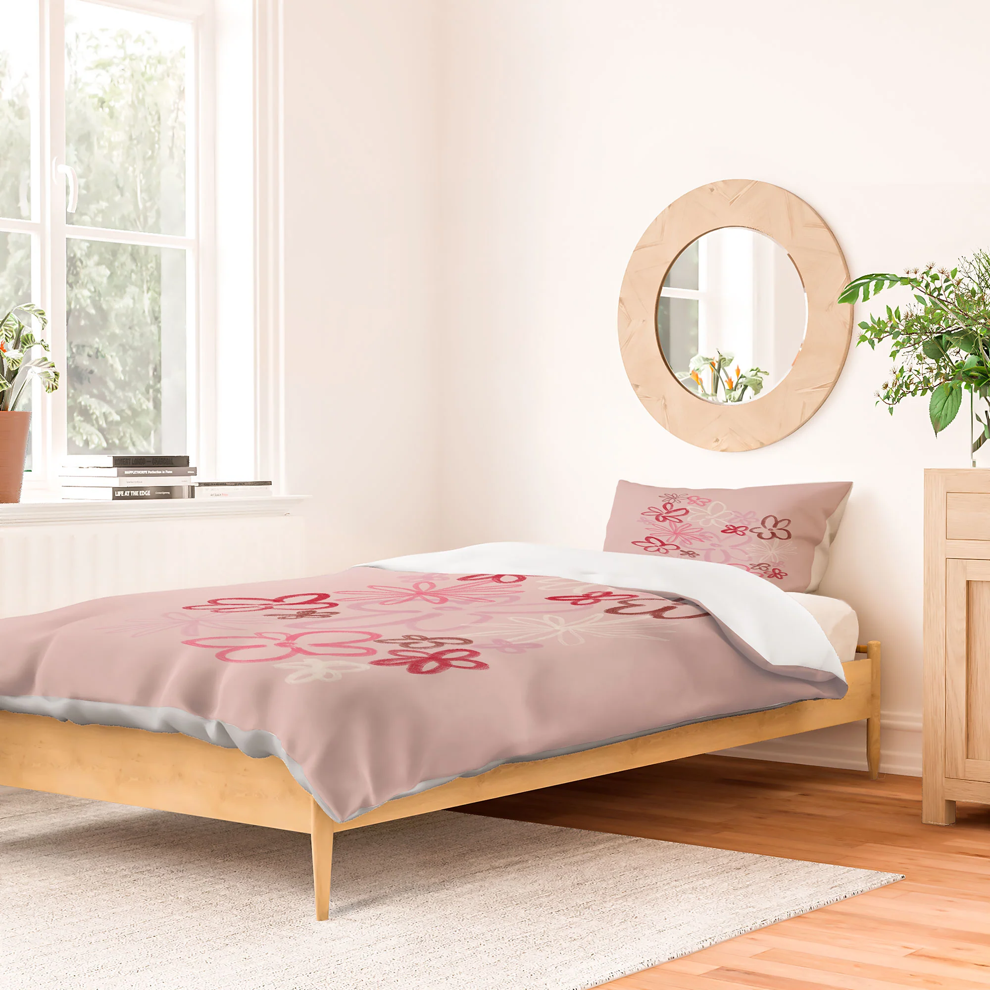 DENY Designs daisy pinks Duvet Cover - Image 50