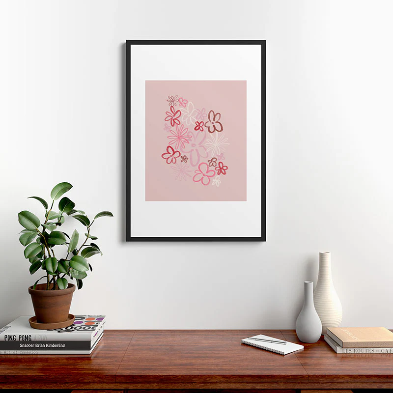 DENY Designs daisy pinks Framed Art Print - Image 36