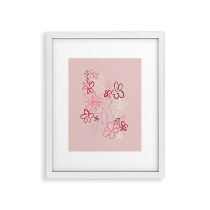DENY Designs daisy pinks Framed Art Print - Image 45