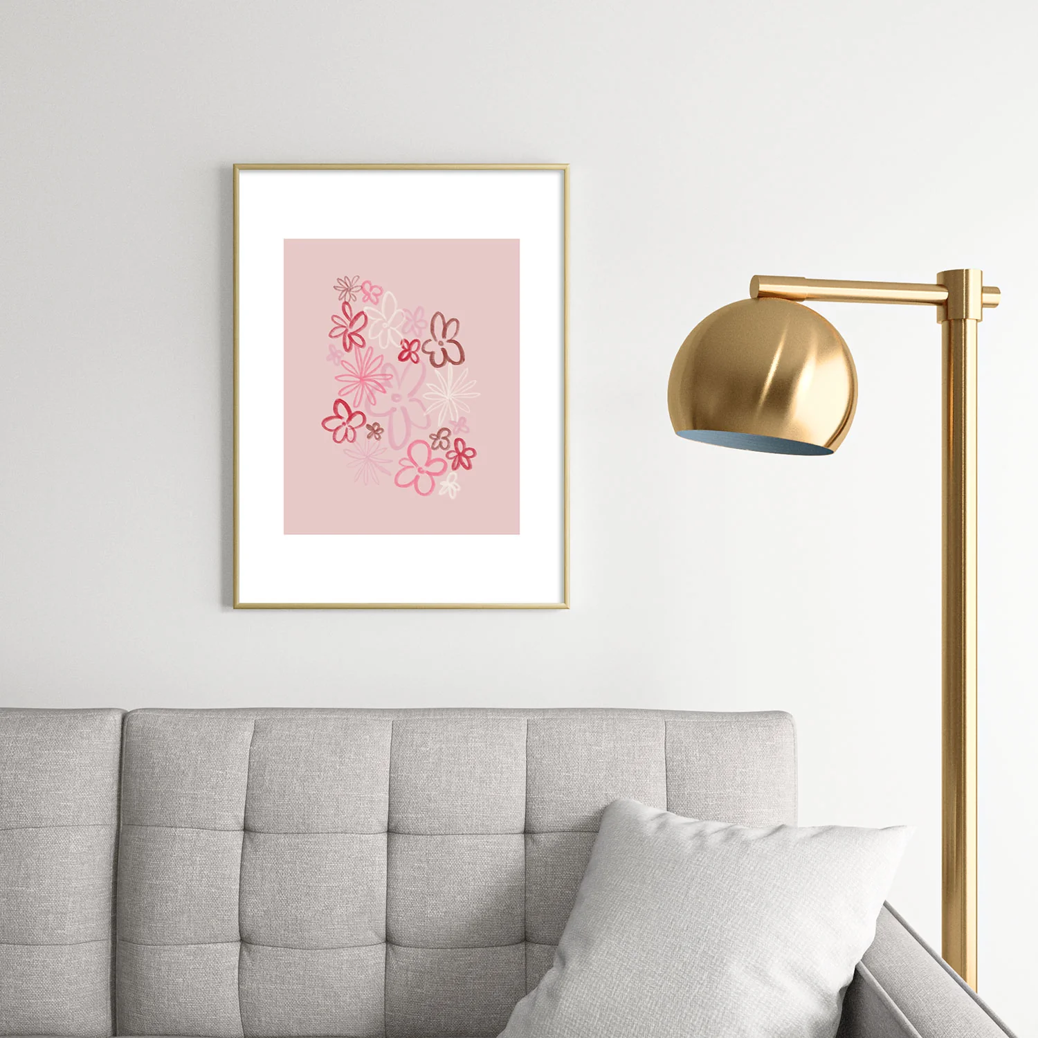 DENY Designs daisy pinks Metal Framed Art Print - Image 26