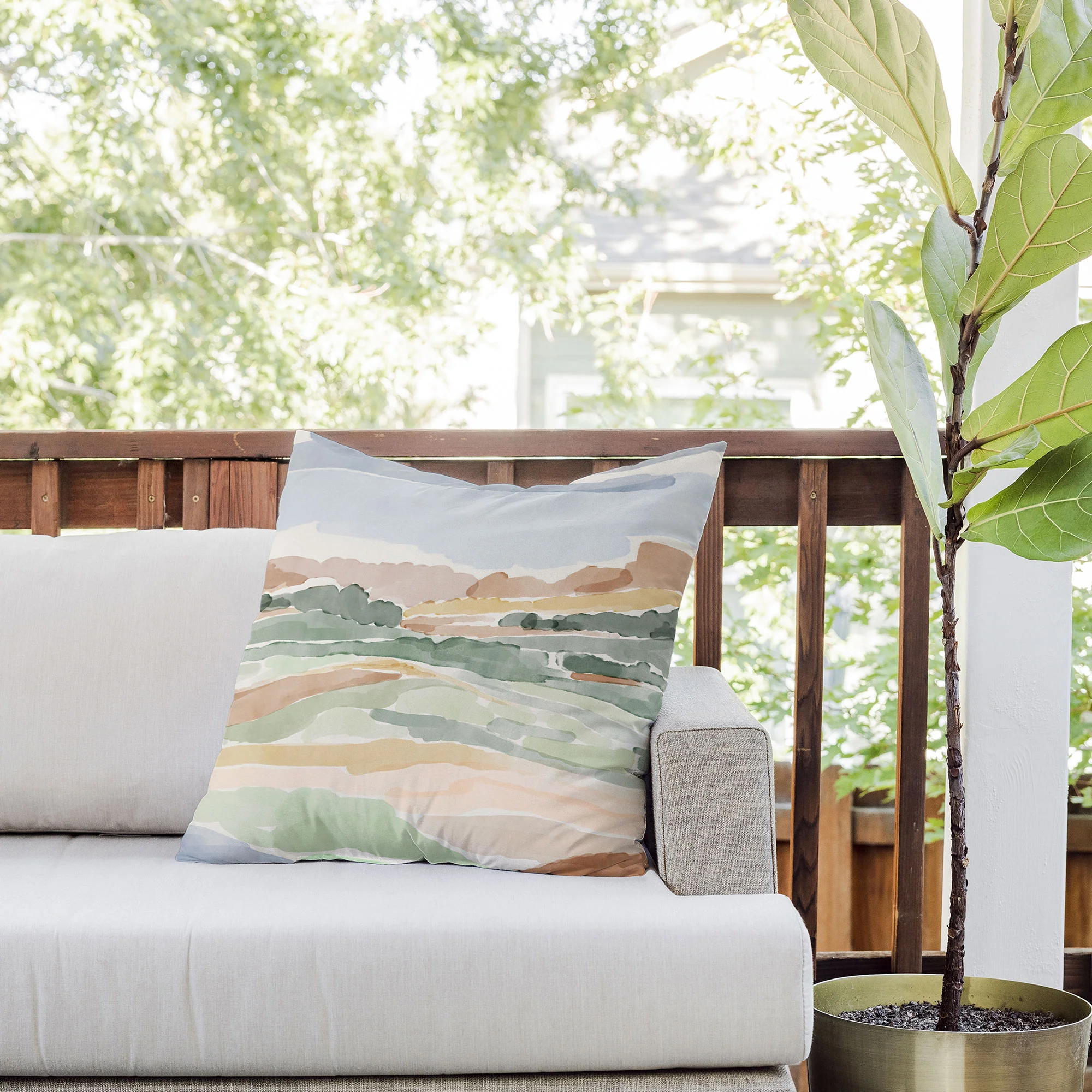 DENY Designs Dreamscape I Outdoor Throw Pillow - Image 7