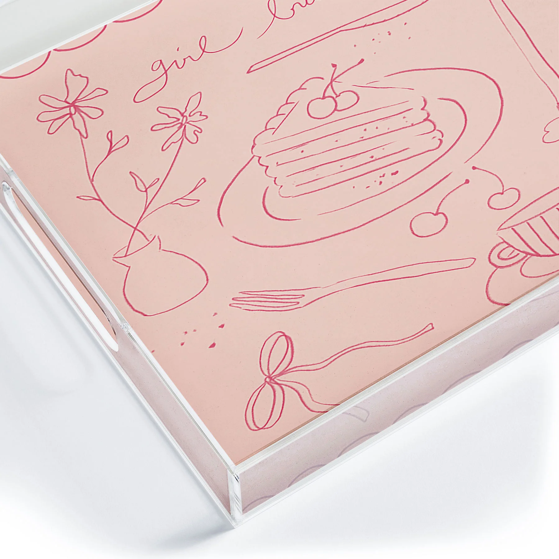 DENY Designs girl breakfast Acrylic Tray - Image 5