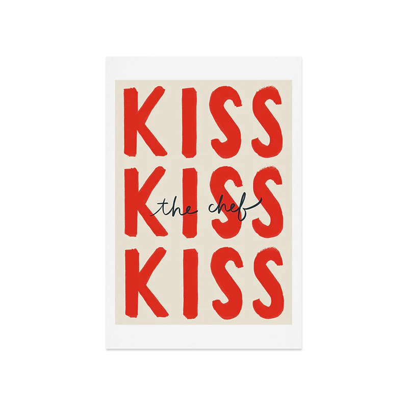 DENY Designs Kiss The Chef Art Print - Image 25