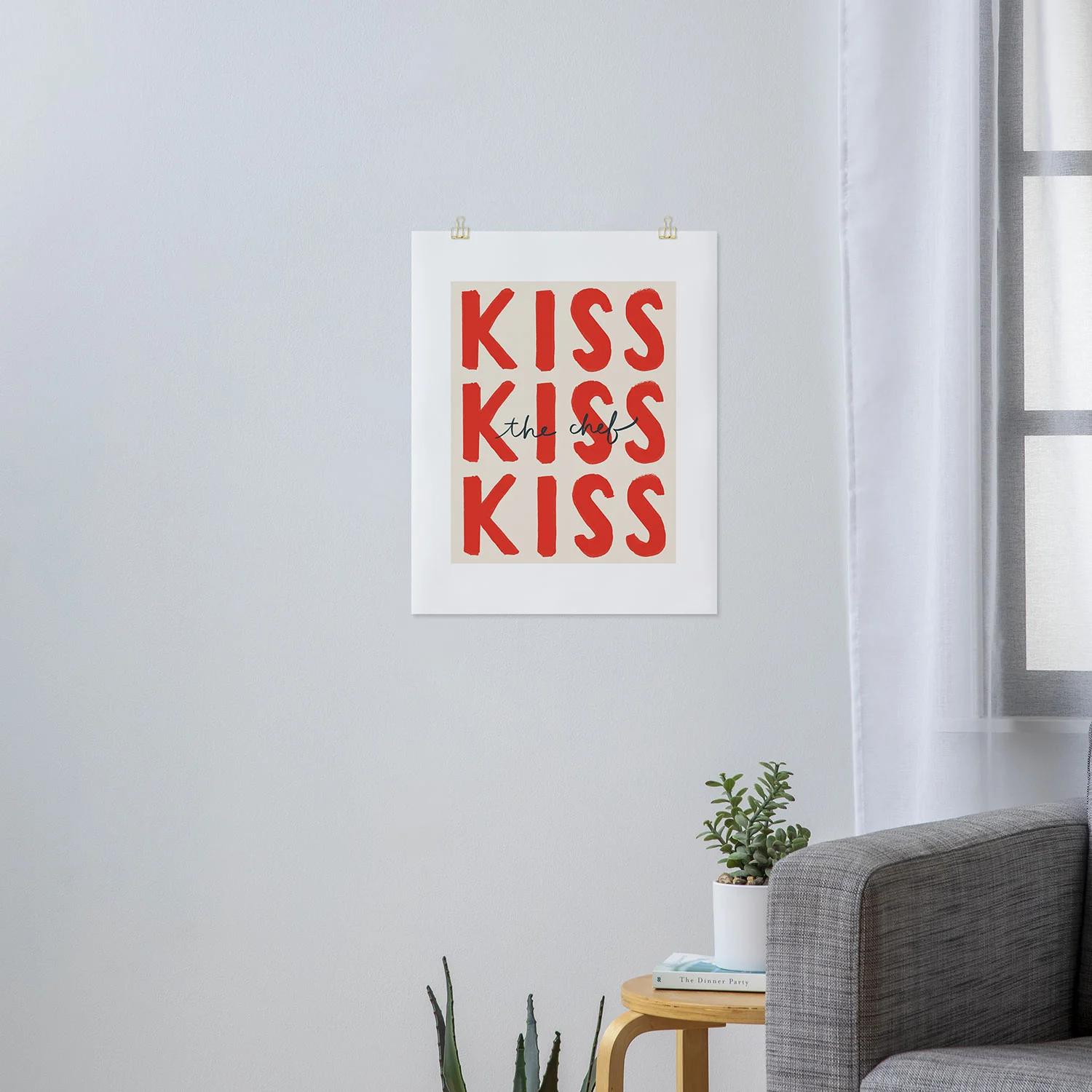 DENY Designs Kiss The Chef Art Print - Image 9