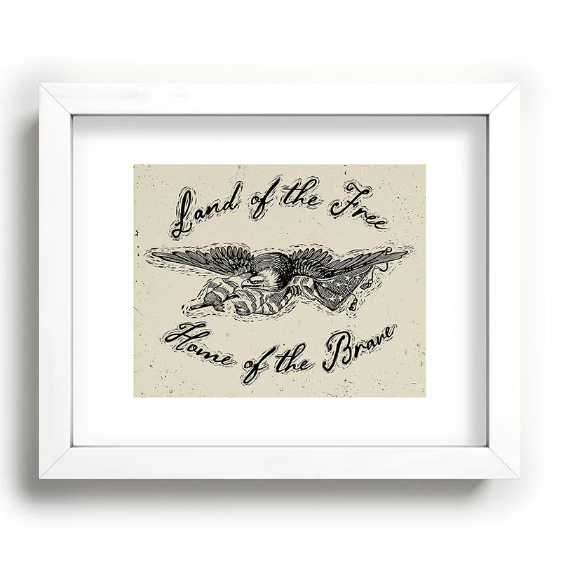 DENY Designs Land of the Free Eagle Recessed Framing Rectangle - Image 3