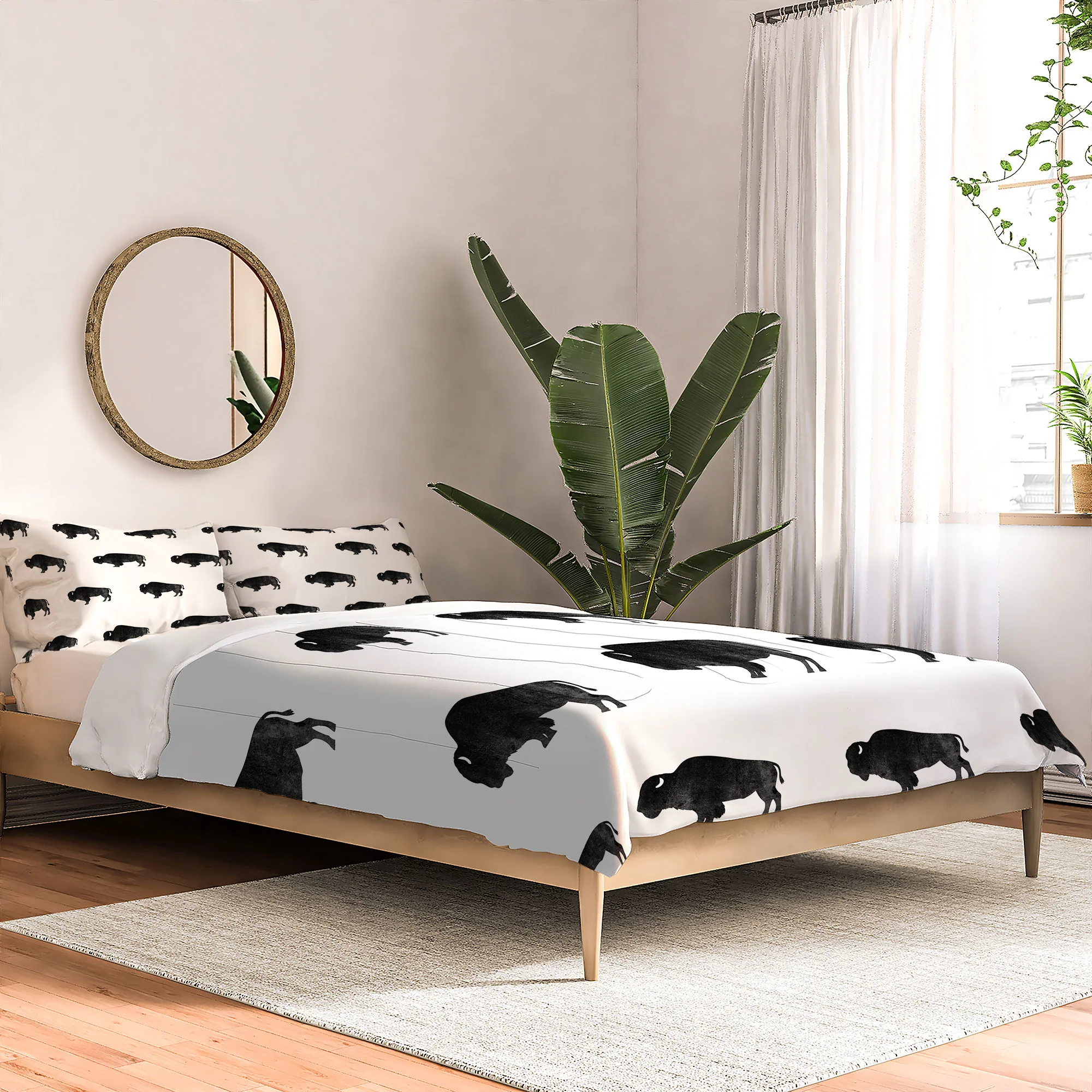 DENY Designs Midnight Bison Comforter - Image 14