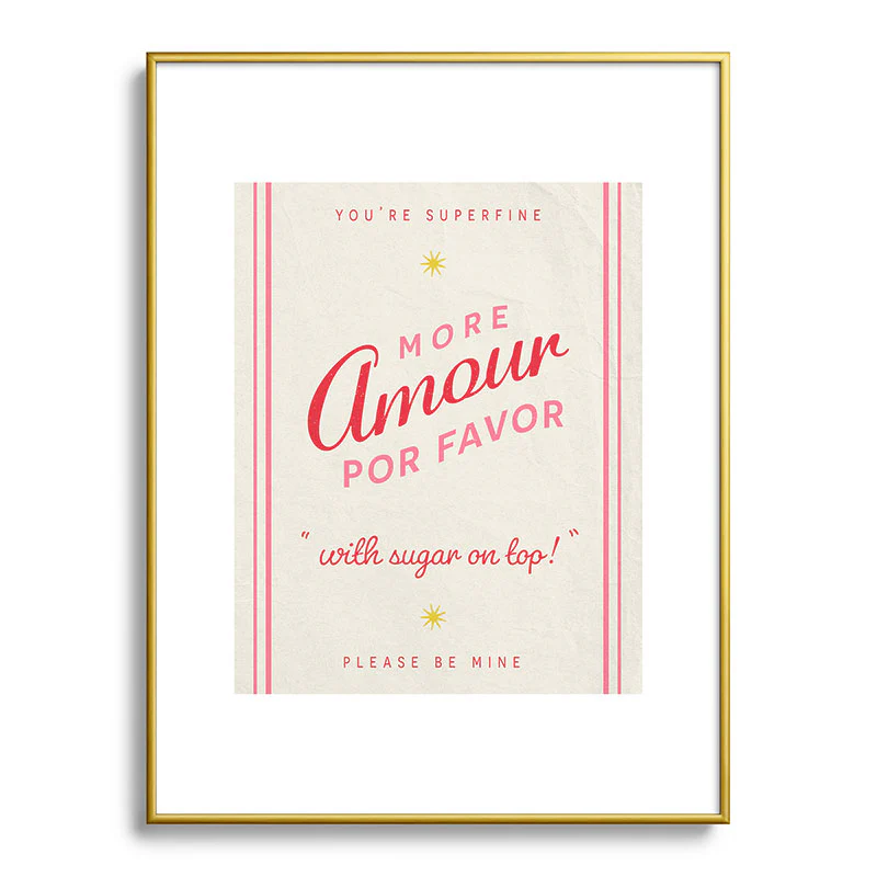 DENY Designs More Amour Metal Framed Art Print - Image 25