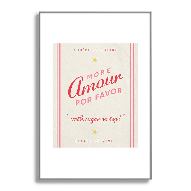 DENY Designs More Amour Metal Framed Art Print - Image 41