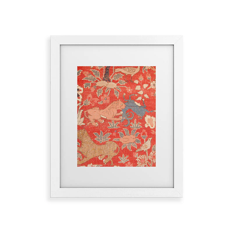 DENY Designs Mughal Period Carpet Framed Art Print - Image 17