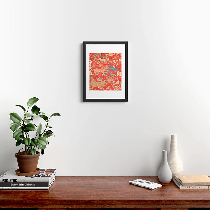 DENY Designs Mughal Period Carpet Framed Art Print - Image 30