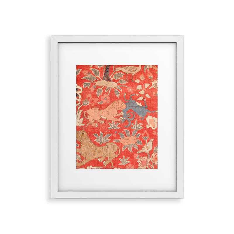 DENY Designs Mughal Period Carpet Framed Art Print - Image 39