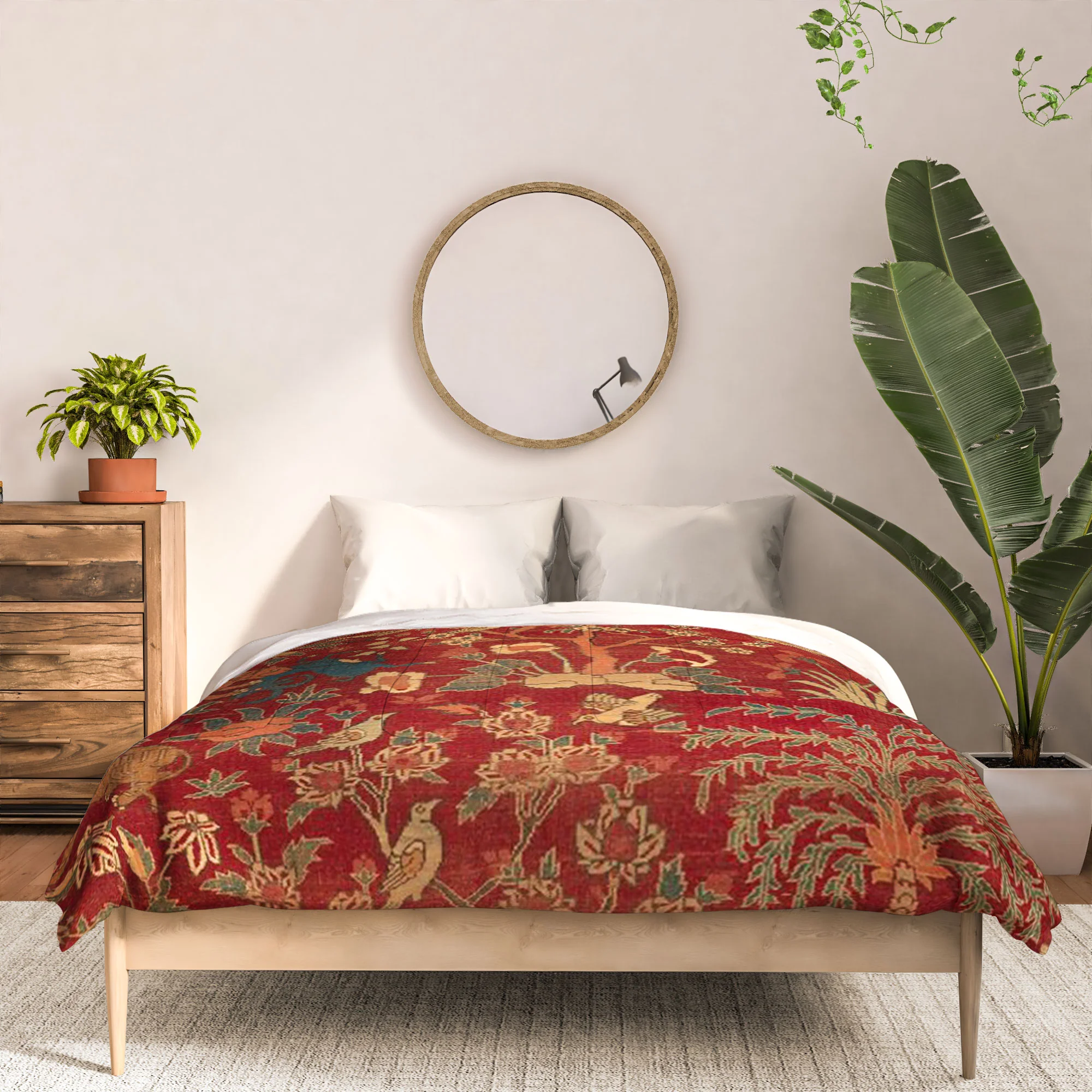 DENY Designs Palm Trees Ibexes and Birds Comforter - Image 3