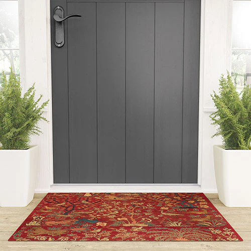 DENY Designs Palm Trees Ibexes and Birds Welcome Mat - Image 4