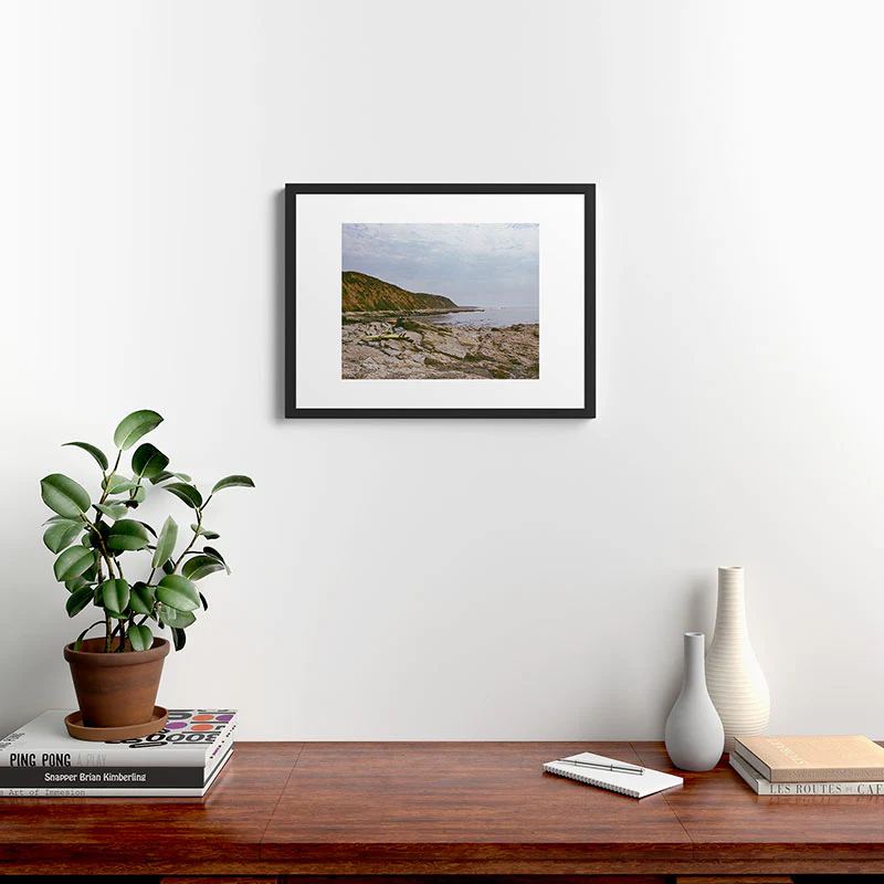 DENY Designs rocky beachside Framed Art Print - Image 34