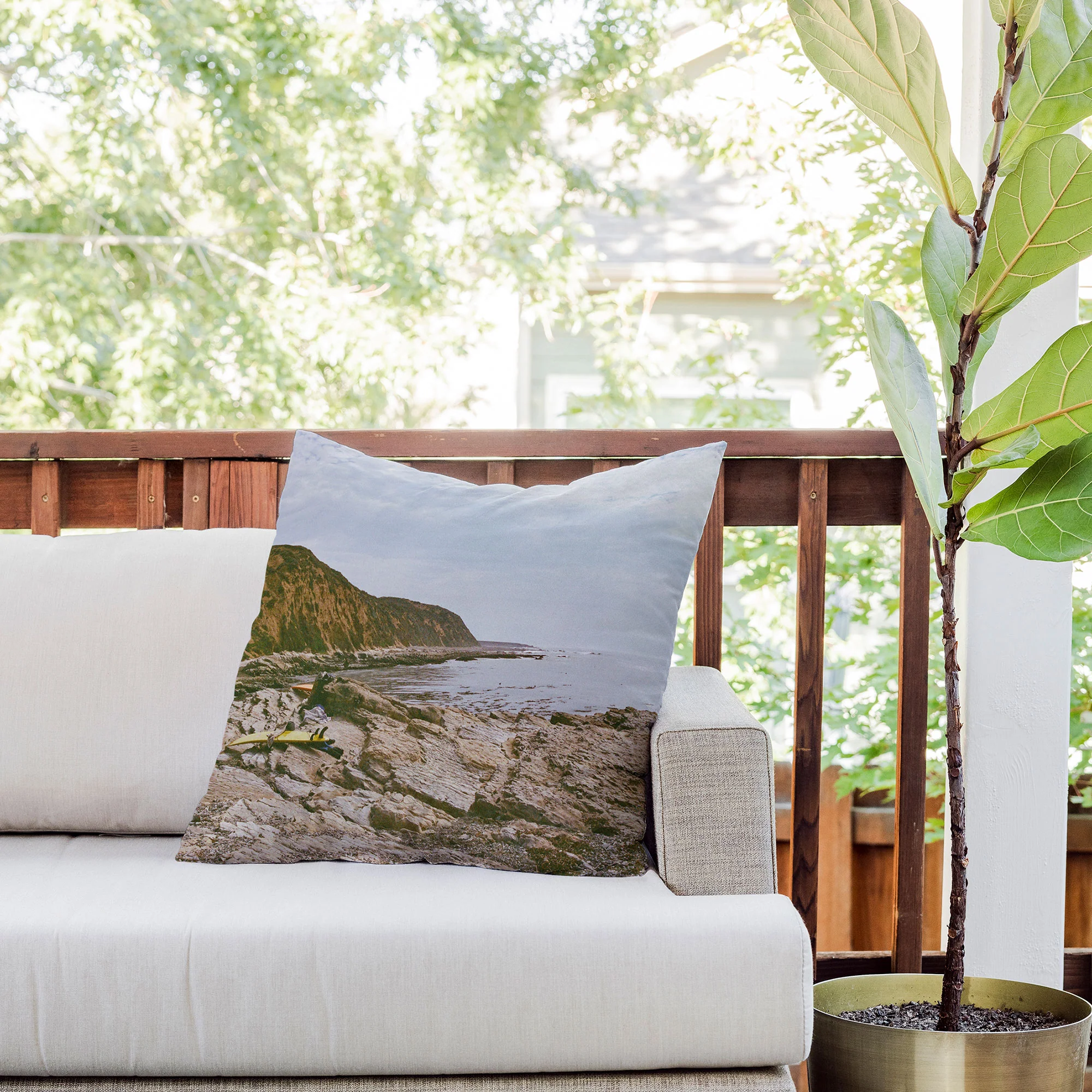 DENY Designs rocky beachside Outdoor Throw Pillow - Image 7