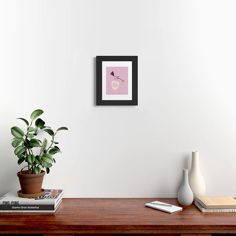 DENY Designs room key Framed Art Print - Image 4