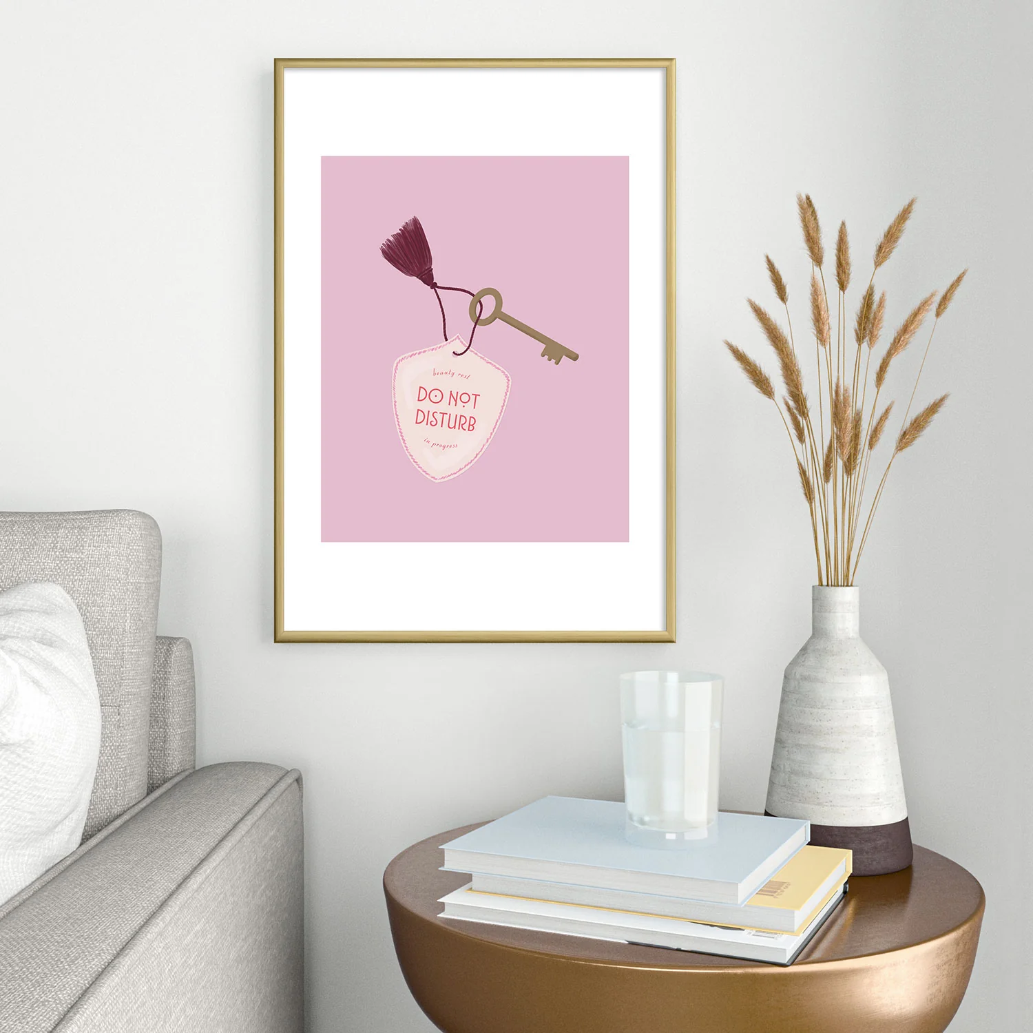 DENY Designs room key Metal Framed Art Print - Image 14