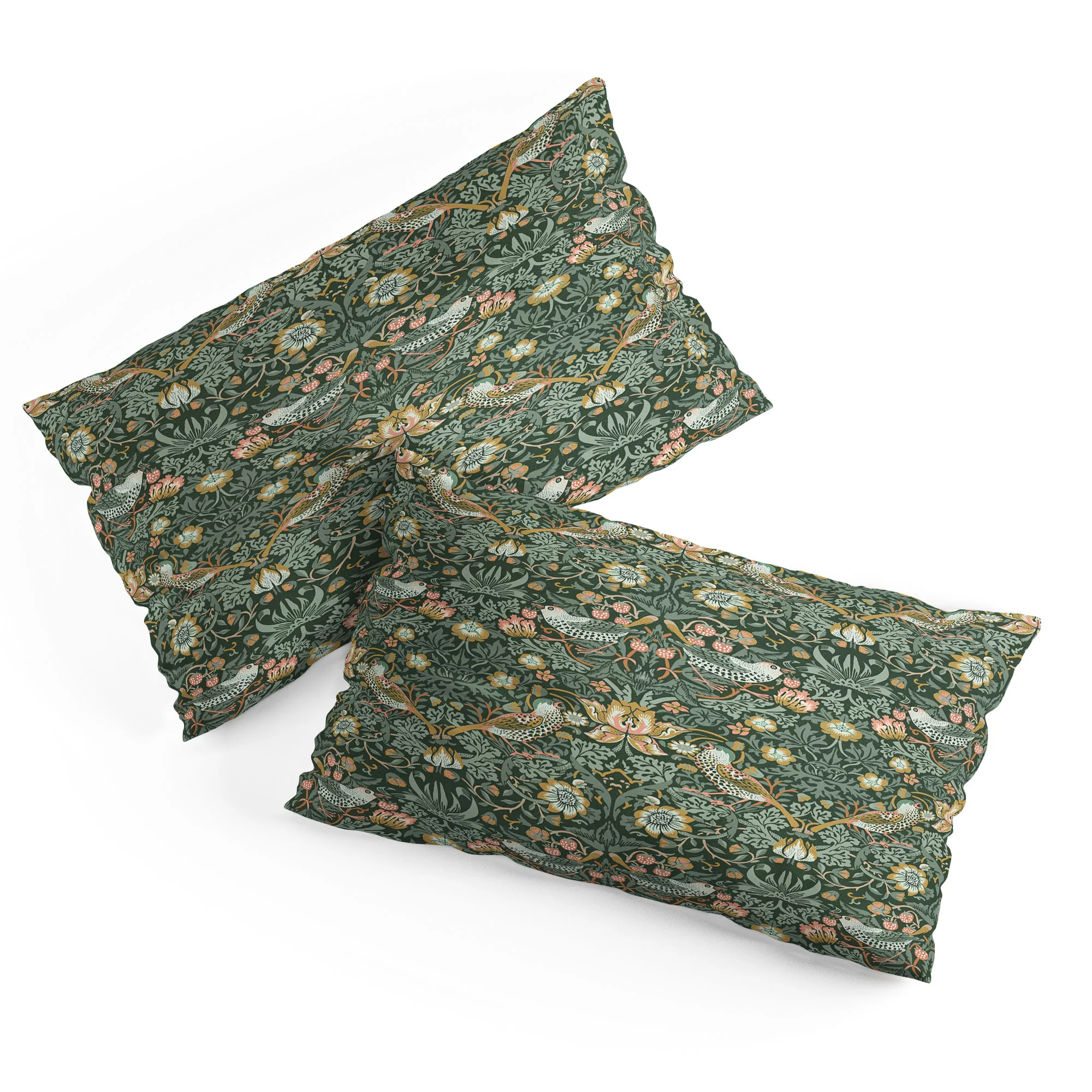 DENY Designs Strawberry Thief Green Pillow Shams - Image 4