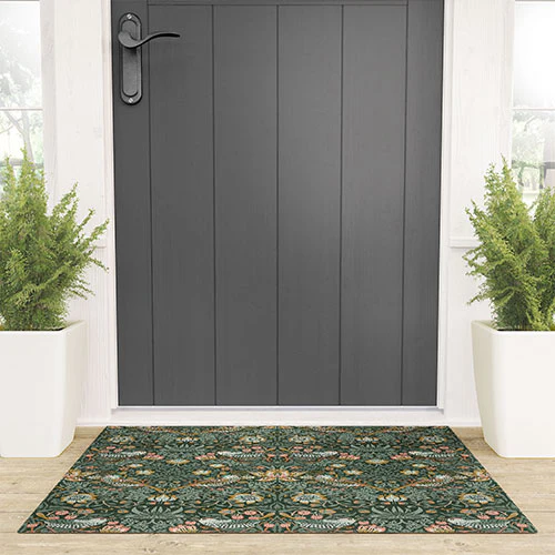 DENY Designs Strawberry Thief Green Welcome Mat - Image 4
