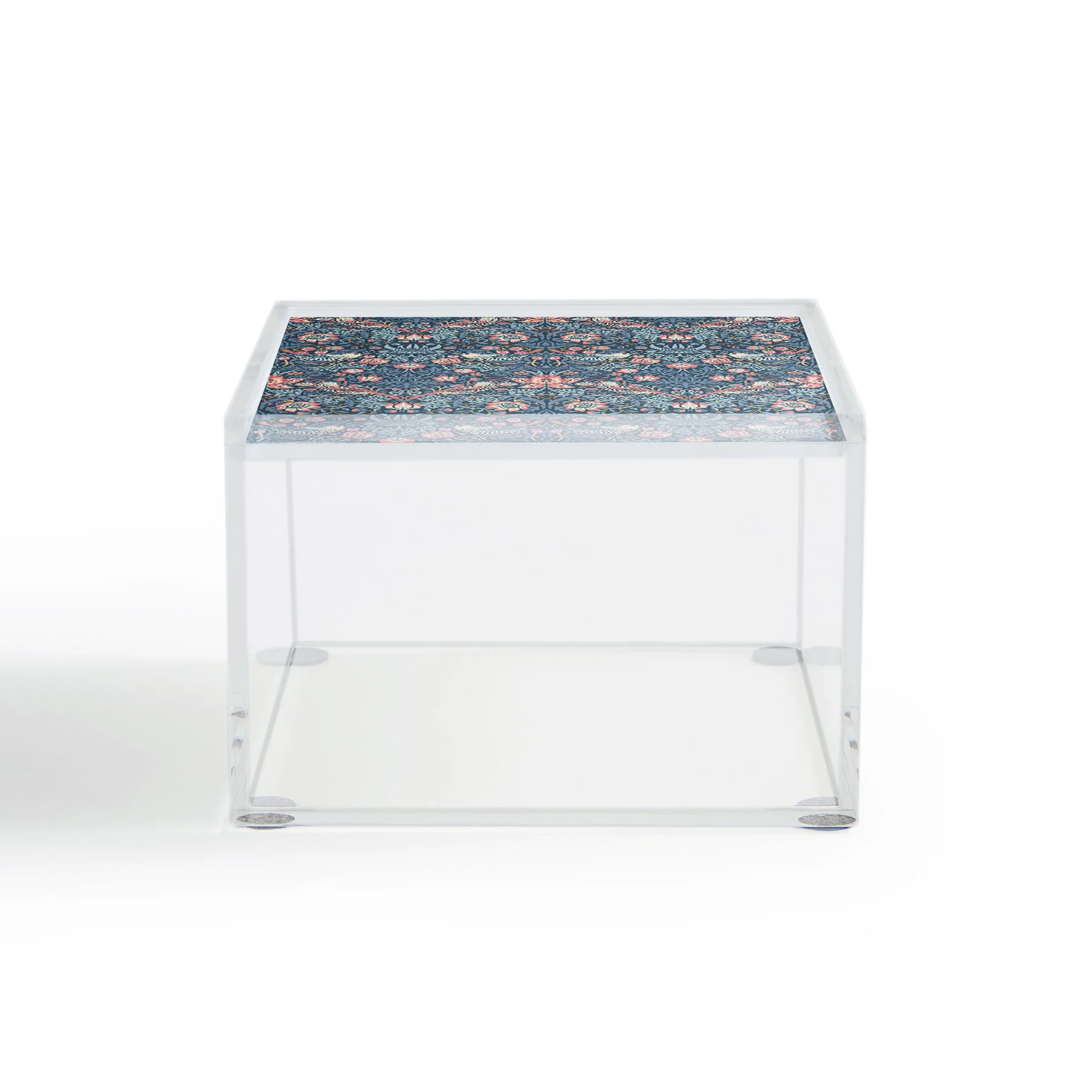 DENY Designs Strawberry Thief Navy Pink Acrylic Box - Image 3