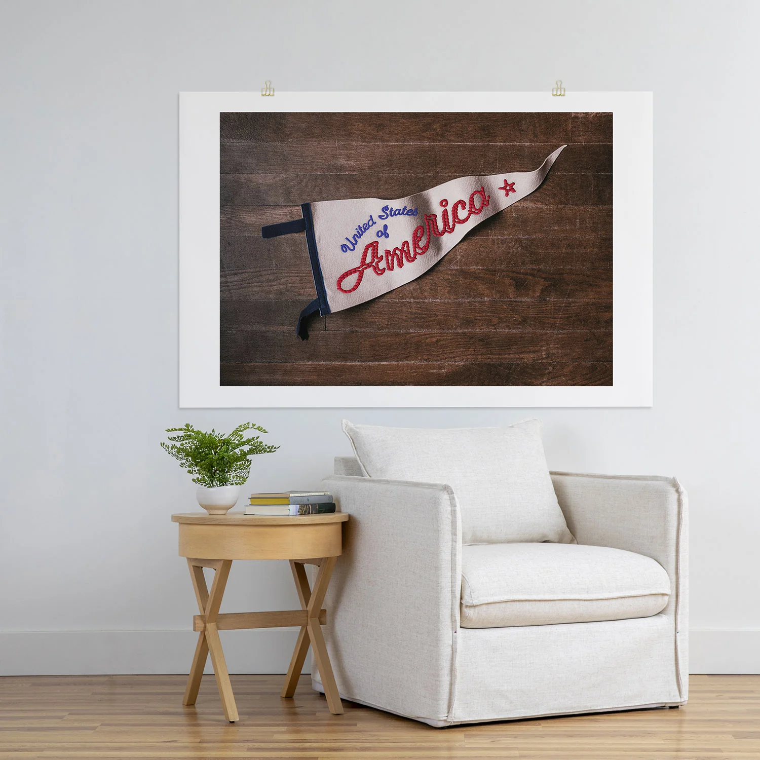 DENY Designs USA Stitched Pennant Art Print - Image 43
