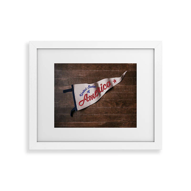 DENY Designs USA Stitched Pennant Framed Art Print - Image 27