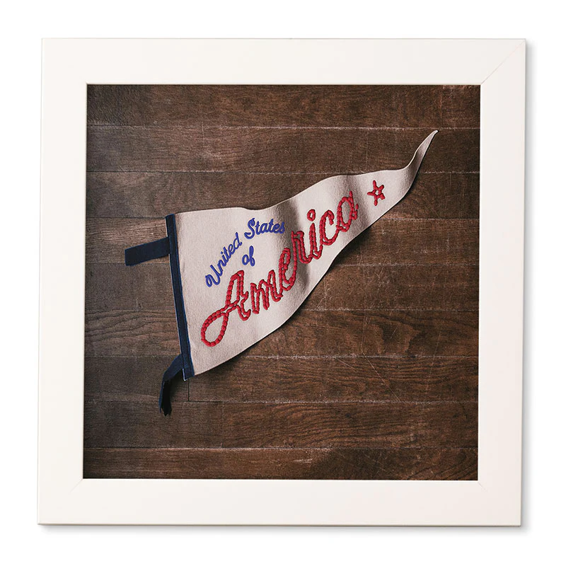 DENY Designs USA Stitched Pennant Framed Wall Art - Image 13