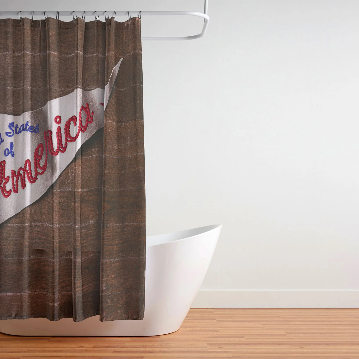 DENY Designs USA Stitched Pennant Shower Curtain - Image 5