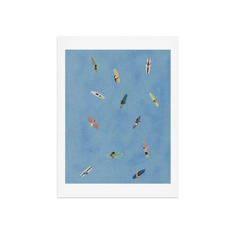 DENY Designs waiting wading surfers Art Print - Image 22