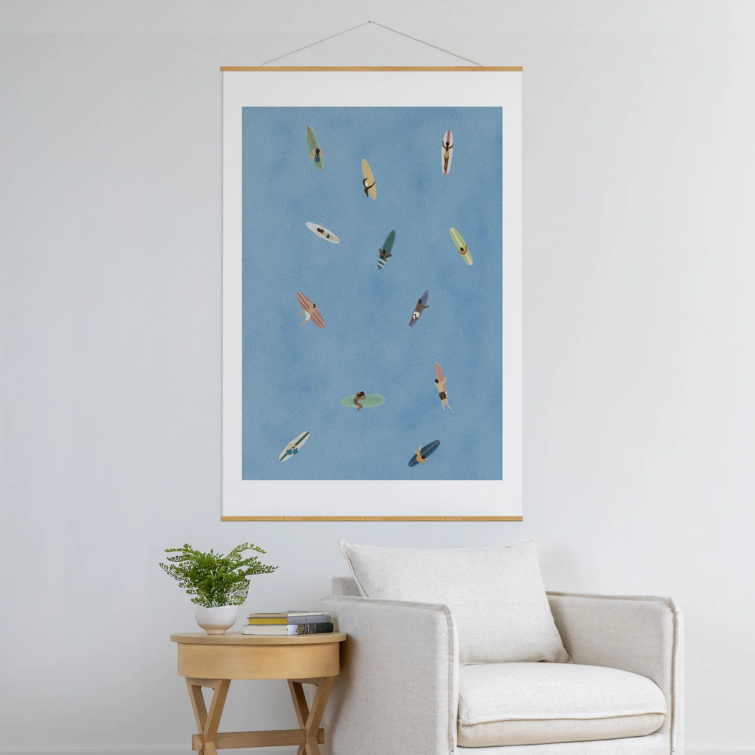 DENY Designs waiting wading surfers Art Print - Image 54