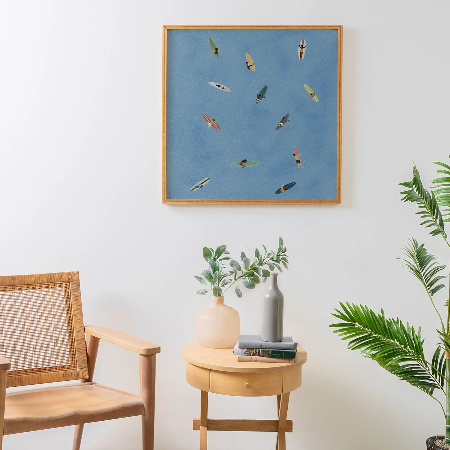 DENY Designs waiting wading surfers Framed Wall Art - Image 6