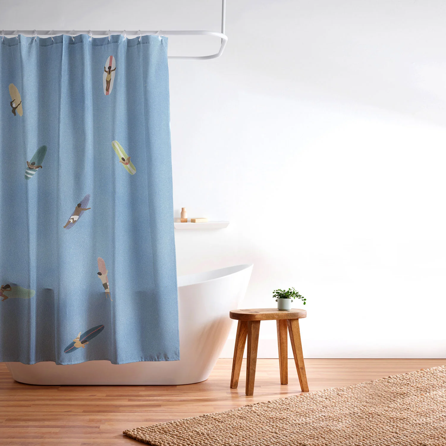 DENY Designs waiting wading surfers Shower Curtain - Image 3