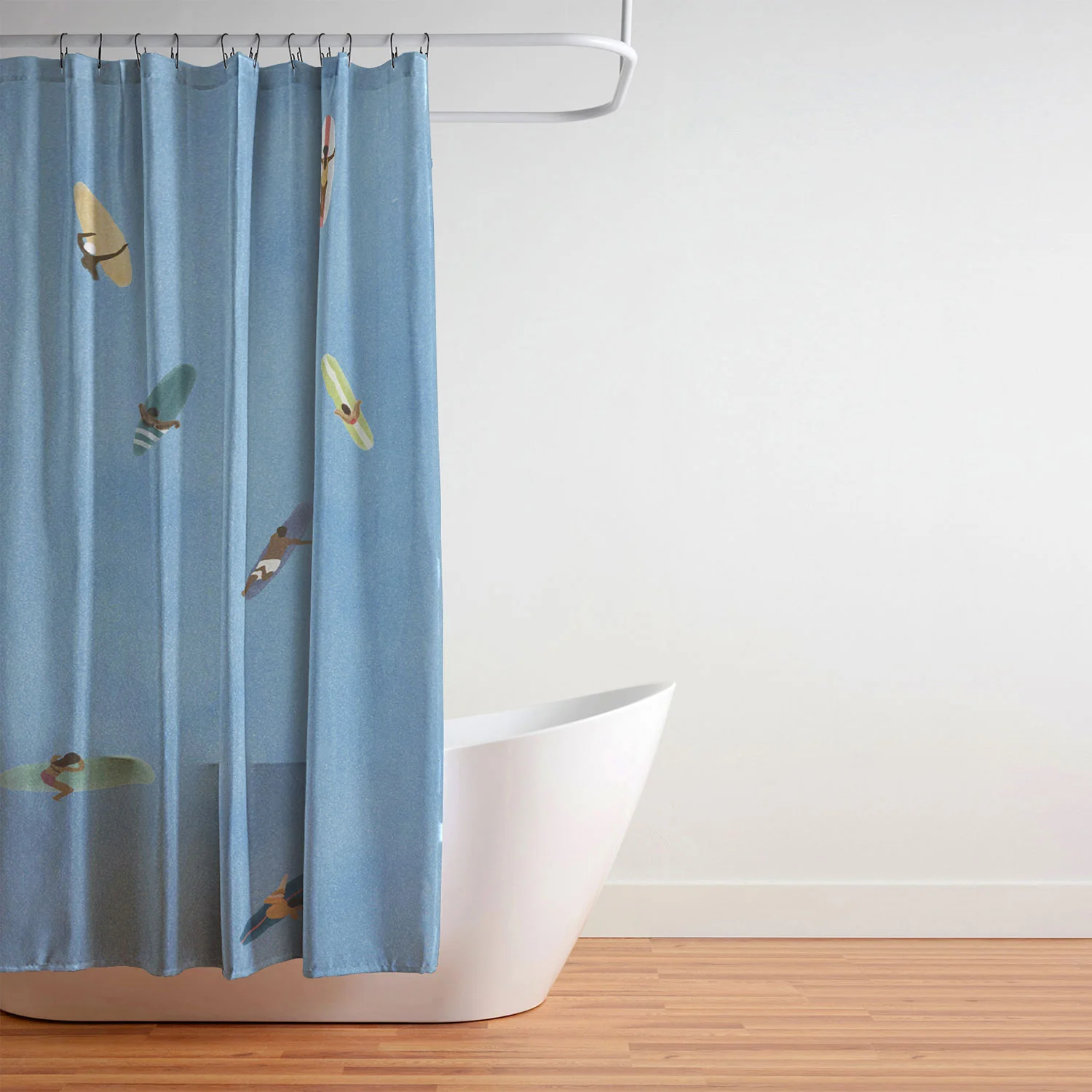 DENY Designs waiting wading surfers Shower Curtain - Image 4