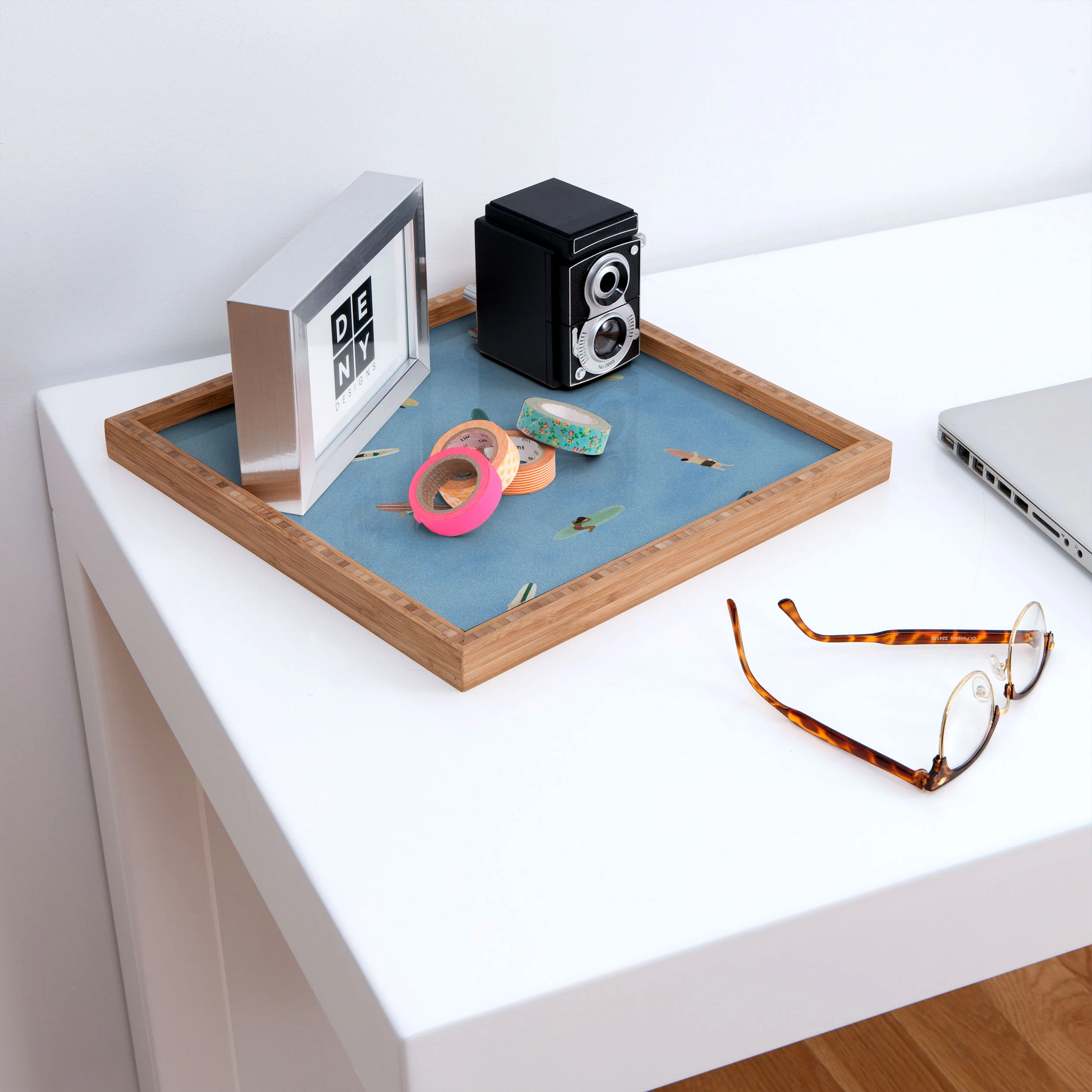 DENY Designs waiting wading surfers Square Tray - Image 2
