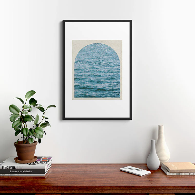 DENY Designs Waves Window Framed Art Print - Image 36