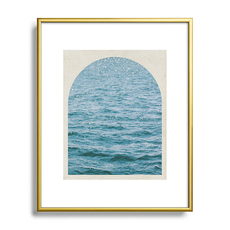 DENY Designs Waves Window Metal Framed Art Print