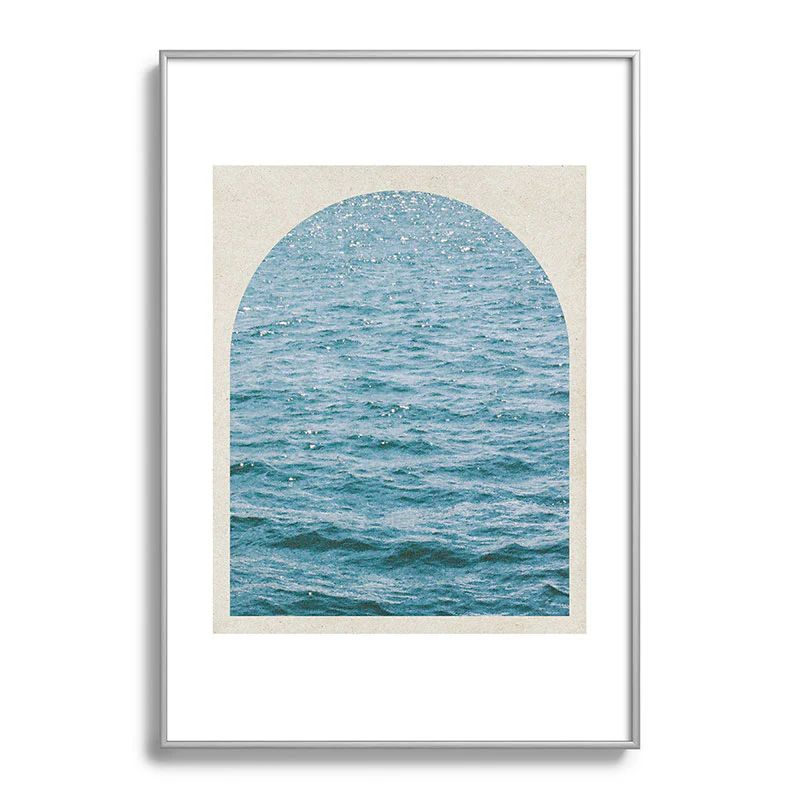DENY Designs Waves Window Metal Framed Art Print - Image 17