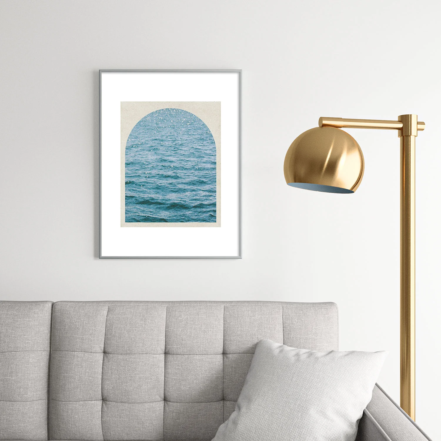 DENY Designs Waves Window Metal Framed Art Print - Image 30