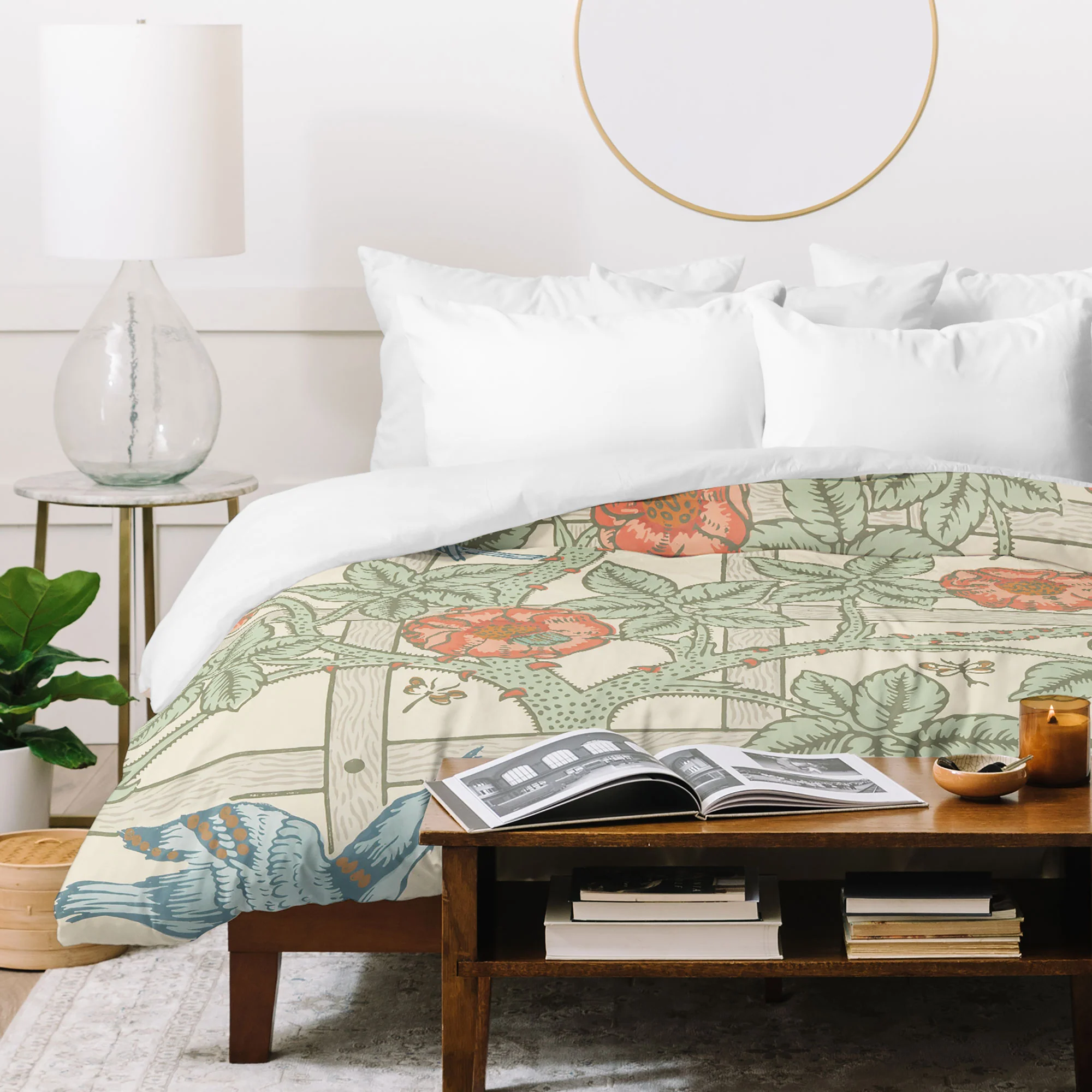 DENY Designs William Morris Trellis Duvet Cover - Image 11